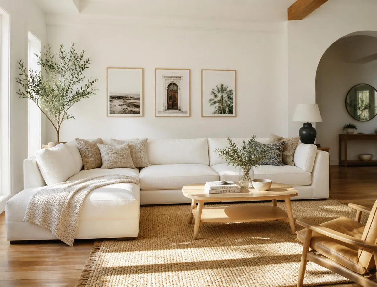 Serene, freshly cleaned living room